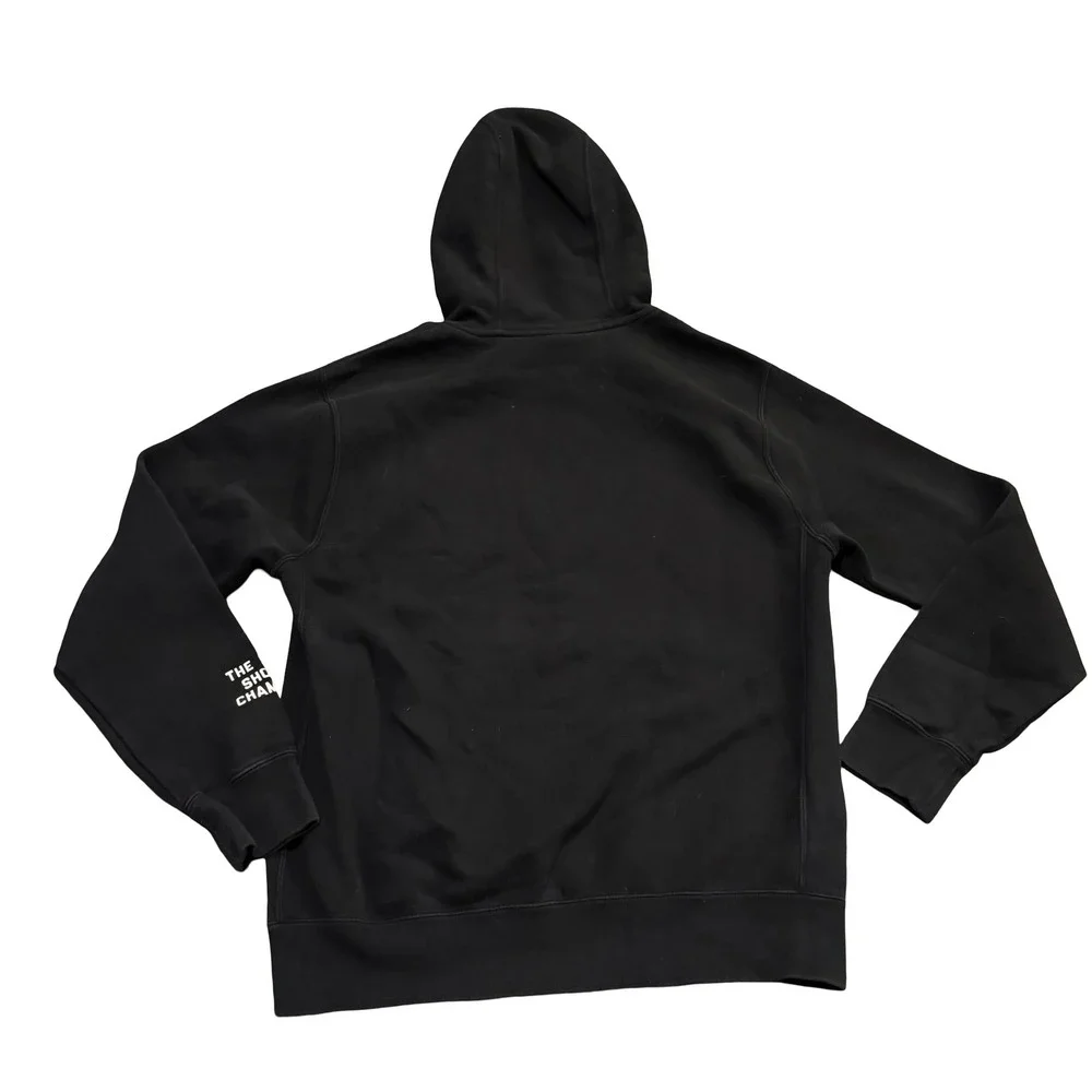 Nike Mens Black Sunburst Pinwheel Logo Graphic Pullover Hoodie Small